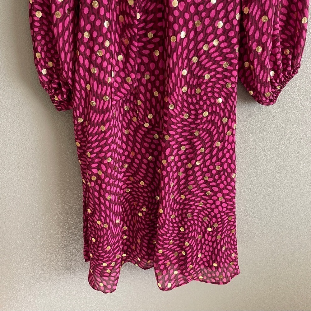 Scoop Womens Multicolor Blouson Sleeves Smocked Midi Dress Size S - Picture 4 of 11